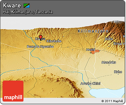 Physical Panoramic Map of Kware