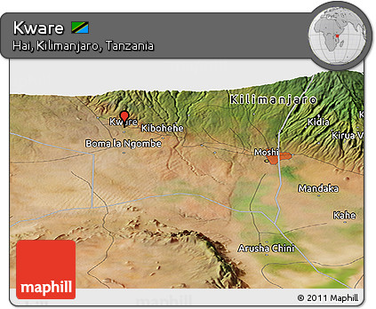 Satellite Panoramic Map of Kware