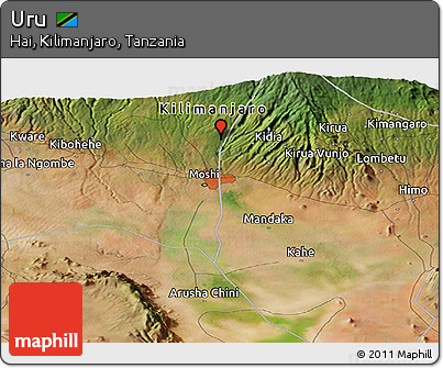 Satellite Panoramic Map of Uru