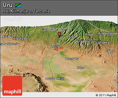Satellite Panoramic Map of Uru