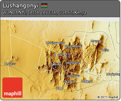 Physical 3D Map of Lushangonyi