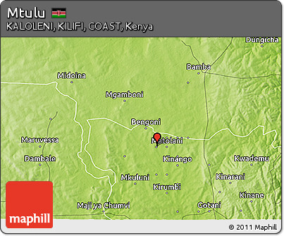 Physical 3D Map of Mtulu