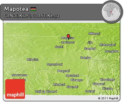 Physical Panoramic Map of Mapotea