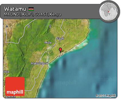 Satellite Map of Watamu