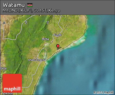 Satellite Map of Watamu