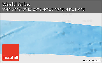 Physical Panoramic Map of the Area around 3° 30' 2" S, 40° 52' 30" E
