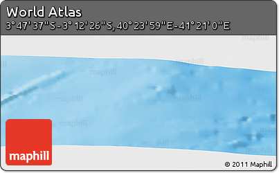 Physical Panoramic Map of the Area around 3° 30' 2" S, 40° 52' 30" E