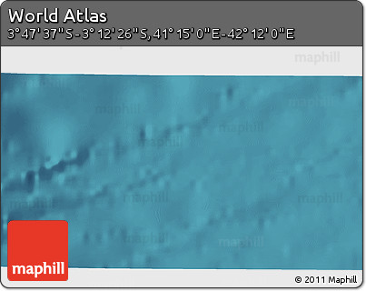 Satellite 3D Map of the Area around 3° 30' 2" S, 41° 43' 30" E