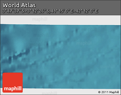 Satellite 3D Map of the Area around 3° 30' 2" S, 41° 43' 30" E