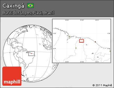 Blank Location Map of Caxingá