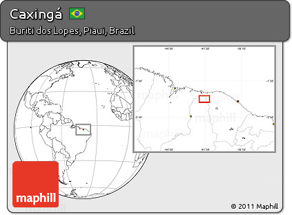 Blank Location Map of Caxingá