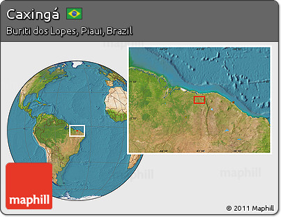 Satellite Location Map of Caxingá