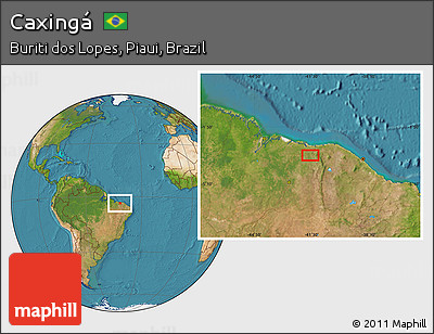 Satellite Location Map of Caxingá