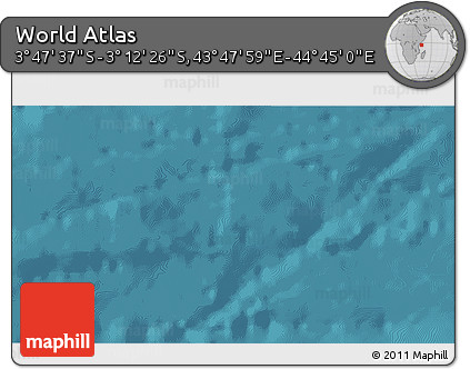 Satellite 3D Map of the Area around 3° 30' 2" S, 44° 16' 29" E
