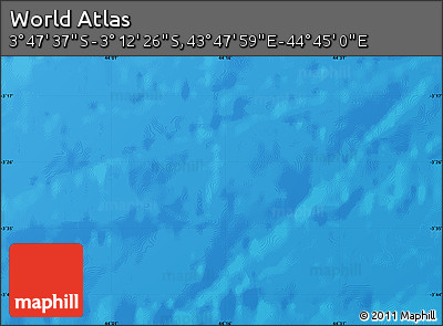 Physical Map of the Area around 3° 30' 2" S, 44° 16' 29" E