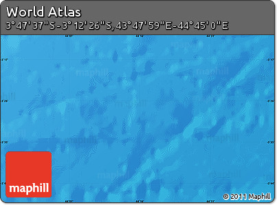 Physical Map of the Area around 3° 30' 2" S, 44° 16' 29" E