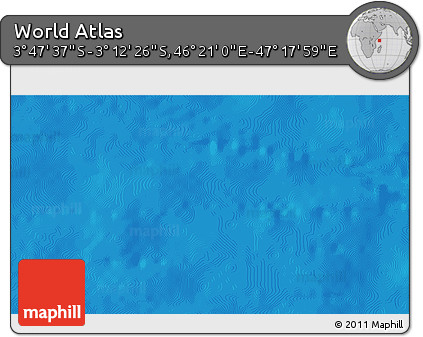 Physical 3D Map of the Area around 3° 30' 2" S, 46° 49' 30" E