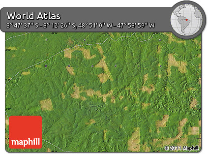 Satellite Map of the Area around 3° 30' 2" S, 48° 22' 30" W