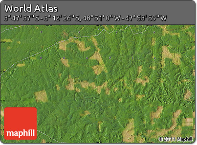 Satellite Map of the Area around 3° 30' 2" S, 48° 22' 30" W