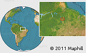 Satellite Location Map of the area around 3° 30' 2" S, 49° 13' 30" W