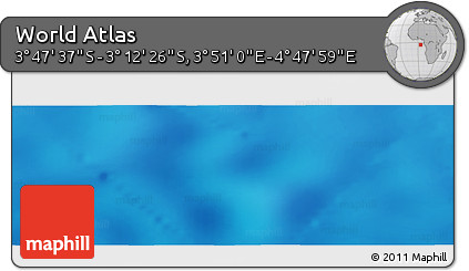 Physical Panoramic Map of the Area around 3° 30' 2" S, 4° 19' 30" E