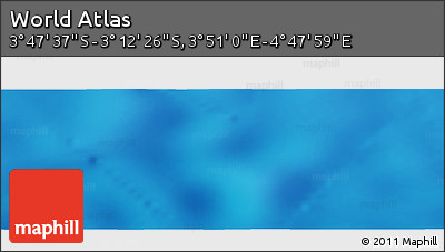 Physical Panoramic Map of the Area around 3° 30' 2" S, 4° 19' 30" E