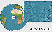 Satellite Location Map of the area around 3° 30' 2" S, 4° 10' 30" W