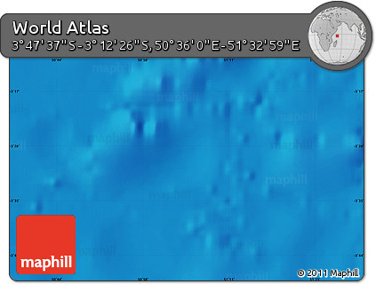 Physical Map of the Area around 3° 30' 2" S, 51° 4' 30" E