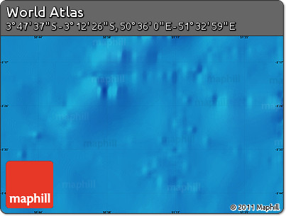 Physical Map of the Area around 3° 30' 2" S, 51° 4' 30" E
