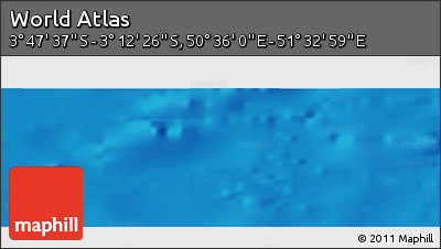 Physical Panoramic Map of the Area around 3° 30' 2" S, 51° 4' 30" E