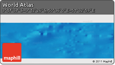 Physical Panoramic Map of the Area around 3° 30' 2" S, 51° 4' 30" E