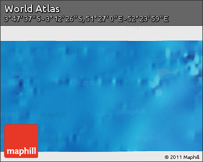 Physical 3D Map of the Area around 3° 30' 2" S, 51° 55' 29" E