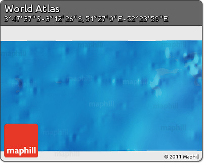 Physical 3D Map of the Area around 3° 30' 2" S, 51° 55' 29" E