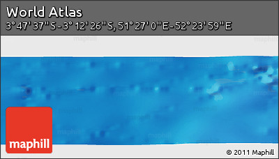 Physical Panoramic Map of the Area around 3° 30' 2" S, 51° 55' 29" E