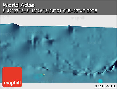 Satellite 3D Map of the Area around 3° 30' 2" S, 55° 19' 30" E