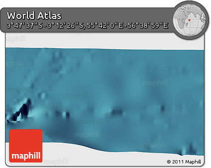 Satellite 3D Map of the Area around 3° 30' 2" S, 56° 10' 29" E