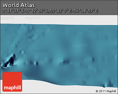 Satellite 3D Map of the Area around 3° 30' 2" S, 56° 10' 29" E