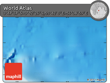 Physical Map of the Area around 3° 30' 2" S, 56° 10' 29" E