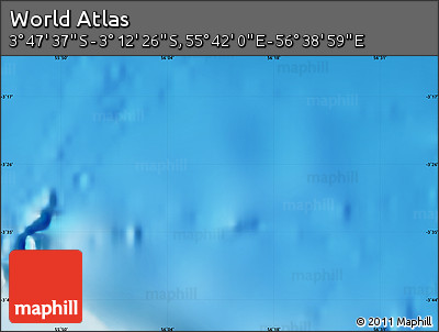 Physical Map of the Area around 3° 30' 2" S, 56° 10' 29" E
