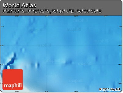 Physical Map of the Area around 3° 30' 2" S, 56° 10' 29" E