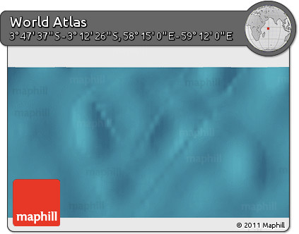 Satellite 3D Map of the Area around 3° 30' 2" S, 58° 43' 30" E