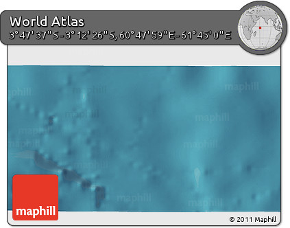 Satellite 3D Map of the Area around 3° 30' 2" S, 61° 16' 29" E