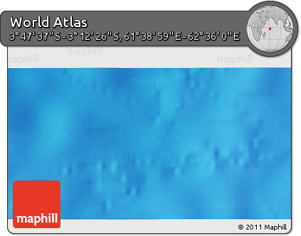 Physical 3D Map of the Area around 3° 30' 2" S, 62° 7' 30" E