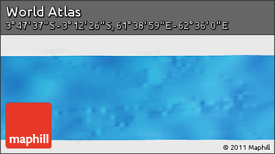 Physical Panoramic Map of the Area around 3° 30' 2" S, 62° 7' 30" E