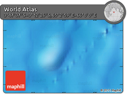 Physical Map of the Area around 3° 30' 2" S, 65° 31' 30" E