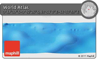 Physical Panoramic Map of the Area around 3° 30' 2" S, 66° 22' 30" E