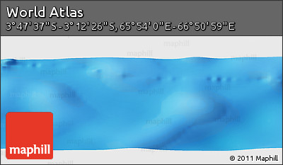 Physical Panoramic Map of the Area around 3° 30' 2" S, 66° 22' 30" E
