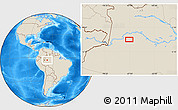 Shaded Relief Location Map of the area around 3° 30' 2" S, 67° 4' 29" W
