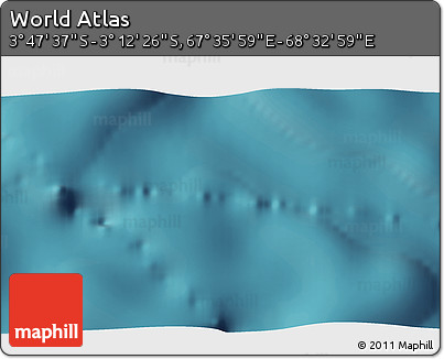 Satellite 3D Map of the Area around 3° 30' 2" S, 68° 4' 29" E