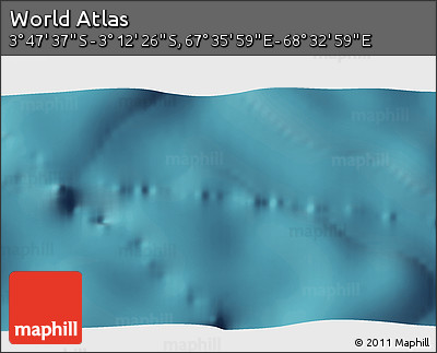 Satellite 3D Map of the Area around 3° 30' 2" S, 68° 4' 29" E